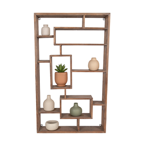 Étagère murale en bois à plusieurs niveaux pour la maison, organisateur de rangement suspendu pour salon, chambre, bureau, entrée - Product Image 2