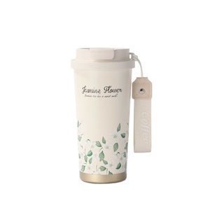 Ly nước đôi Lily Valley dành cho nữ, thiết kế hiện đại, sang trọng nhẹ nhàng, giữ nhiệt, di động, dung tích lớn, bình chân không có ống hút - Product Image 5