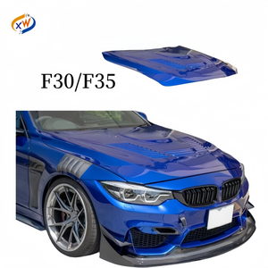 2013-2019 para <span class=keywords><strong>BMW</strong></span> 3 Series 320 <span class=keywords><strong>330</strong></span> 335i F30F35F31 guardabarros de capó de fibra de carbono mejorados Kit de carrocería de capó de apertura de parachoques de maletero - Product Image 1