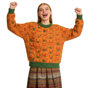 Ugly <strong>Halloween</strong> <strong>Women</strong> Jacquard Knitted Sweater <strong>Jumper</strong> - Product Image 5