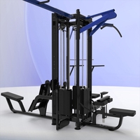 Appareil de musculation commercial multifonctionnel à huit stations avec poulies haut-bas et crossover à câbles, modèle Jungle 8 Station Machine
