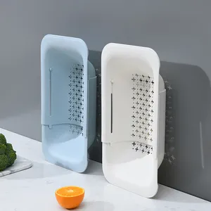 Adjustable Extendable Collapsible Brush Kitchen Frying Drain Filter Over The Sink Coland Colander For Wash Drain Basket