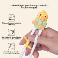 Vaisselle de dessin animé Jiayi pour bébé, baguettes d'apprentissage pour la pratique de la consommation, accessoires de repas complémentaires pour l'heure des repas des enfants
