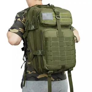 Mochila tática de camuflagem para equipamentos de caminhada e trekking, equipamento de camuflagem para uso ao ar livre, 45L, bolsa 3p à prova d'água para operação no Mar Vermelho