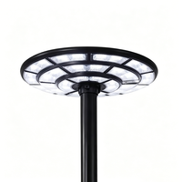 Farola Solar Integrada UFO con LED de Alta Luminosidad, Lámpara de Paisaje con Control Remoto para Plaza Comunitaria, Parque, Patio y Carretera