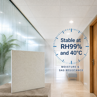 Plaques de plafond acoustiques en fibre de verre classe A2 pour systèmes de plafonds suspendus de bureaux, écoles et hôtels