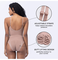 OEM Body gainant une pièce pour femme, style quotidien, très vendu, grande taille, maintien ferme, dos nu, broderie 3D, respirant