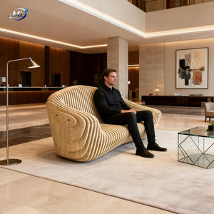 Sillón de Madera Cuadrado Moderno con Diseño Ecológico para Uso en Villas, Casas de Lujo y Escuelas - Product Image 2