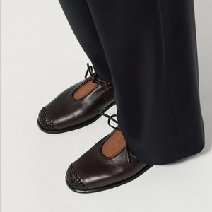 <span class=keywords><strong>Zapatos</strong></span> de <span class=keywords><strong>cuero</strong></span> tejido para <span class=keywords><strong>mujer</strong></span>, <span class=keywords><strong>zapatos</strong></span> planos casuales para <span class=keywords><strong>mujer</strong></span>, <span class=keywords><strong>zapatos</strong></span> con cordones para <span class=keywords><strong>mujer</strong></span> - Product Image 6