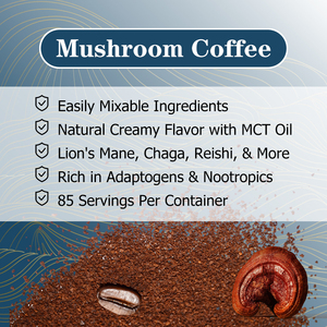 Factory Direct Mushroom Coffee Sodium Powder Support Custom Mushrooms High Brain Immune Health Shiitake 10 Functional Coffee - Product Image 6