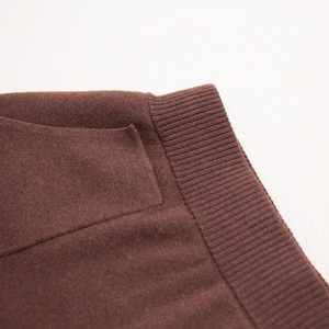 Nouveauté 2025 Jupe Mi-Longue/Maxi Marron en Maille de Qualité Supérieure pour Femme Vente en Gros sur Mesure Élégante Vintage Coupe Droite Douce et Confortable Tenue de Bureau Quotidienne - Product Image 5