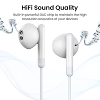 Auriculares USB C de Alta Fidelidad con Micrófono, Cancelación de Ruido, Auriculares Intrauditivos con Cable Tipo C, Auriculares Estéreo para Computadora Portátil, Tableta y PC
