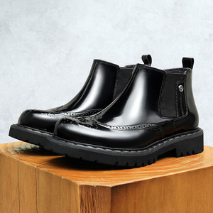 รองเท้าหนังแท้ทรงหัวแหลม สไตล์ลำลองทางธุรกิจ สำหรับฤดูใบไม้ร่วง ผู้ชาย สไตล์อังกฤษ ระบายอากาศได้ดี น้ำหนักเบา ขายส่ง - Product Image 4