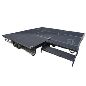 Black Carpeted Finish Platform Stage Quick Install Steel Folding Stage - Product Image 1