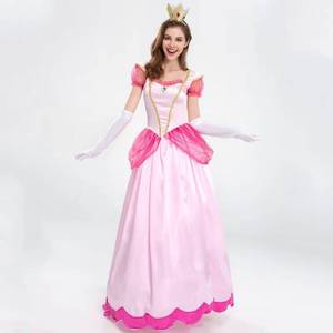 Disfraz de Princesa Rosa para Mujer, Vestido de Gala de Lujo con Corona y Guantes para Cosplay de Halloween - Product Image 4