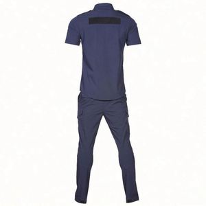 China Navy Blue Security Guard Uniform Set-Cartoon Style Eco-Friendly Promotional <b>Top</b> and Pants with Custom Logo - Product Image 5