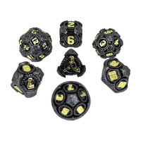 En stock – Nouvel ensemble de dés ronds rotatifs 7 pièces pour Dungeons & Dragons – Jeu de dés en métal massif pour jeux de rôle