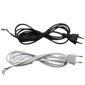 <strong>220V</strong> Ac <strong>Cable</strong> European Plug 2 Pins <strong>Rubber</strong> Extension 220 Volts Power Cord - Product Image 6