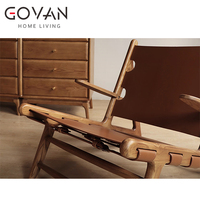 Fauteuil de détente minimaliste Wabi Sabi, structure en bois de frêne massif, siège ergonomique, confortable, pour salon, coin lecture, décoration intérieure