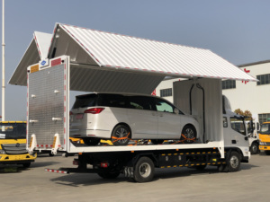 Camion de remorquage à plateau neuf <span class=keywords><strong>d</strong></span>'usine avec remorquage à plateau complet et boîte à ailes pour le récupération de voitures de luxe à vendre - Product Image 3