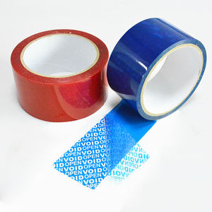 Glossy Blue Tamper Evident OPEN VOID Security <b>Tape</b> with Unique Number and Logo Printed - Product Image 2