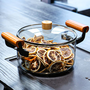 Marmite de Cuisine en Verre Borosilicaté Haute Résistance de <span class=keywords><strong>3L</strong></span>, Grand Faitout à Soupe Domestique Résistant à la Chaleur avec Poignée - Product Image 4