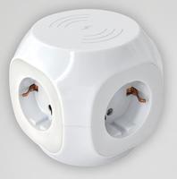 Cube d'alimentation sans fil allemand 3 voies 16A 230V~Prise Schuko 16A avec 2 USB (1A+1C) Prise en charge de la charge rapide PD/QC 3.0 Puissance maximale : 20W