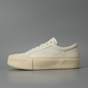 Thick Soled <b>Shoes</b> New Style Business <b>White</b> Casual Simple Trendy Men's Best Selling Genuine <b>Leather</b> low Top Platform <b>Shoes</b> - Product Image 4