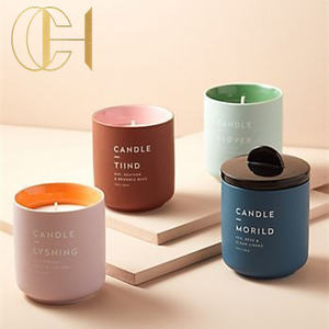 C & H Bougeoir avancé en ciment au design unique Décoration intérieure Pot <span class=keywords><strong>de</strong></span> bougie en céramique - Product Image 5