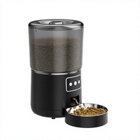 Distributeur automatique de nourriture pour chats, capacité 4L, design graffiti, télécommande via application Wi-Fi, dispositif d'alimentation intelligent pour animaux de compagnie, amovible, pour chats et chiens