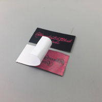 Étiquettes circulaires tissées splendides découpées au laser, badges ronds en damassé thermocollant pour sacs fourre-tout en toile
