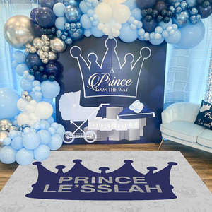 Autocollants en vinyle PVC blanc pour mariage, avec initiales, pour mur et sol, carrés 16x16, fournitures de décoration personnalisées - Product Image 4