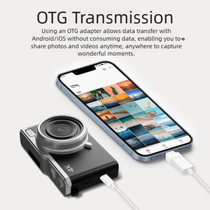 SourcingArk Portable HD Digital <b>Camera</b> 2.4 Inch 180 Degree Rotating Screen 4K Flash D72 10x-20x Optical Zoom CCD Image Sensor - Product Image 2