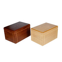 Urne funéraire moderne de luxe ZHIHE pour animaux de compagnie et cendres humaines, en bois à grain distinctif, gravures rayées simples, revêtement écologique, options personnalisées