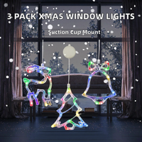 Luz Decorativa Navideña con Motivo de Reno 2D y Copo de Nieve, para Decoración Navideña, Venta Directa de Fábrica