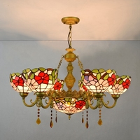 Lampe led suspendue en verre à la forme d'une fleur, luminaire décoratif d'intérieur, idéal pour un salon, produit à succès