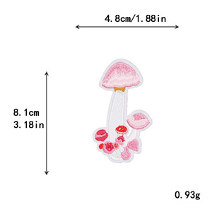 Toppe personalizzate a fungo carino su ferro per abbigliamento Mini adesivi a fungo natura ricamata toppe per vestiti vestito cappello pantaloni - Product Image 6