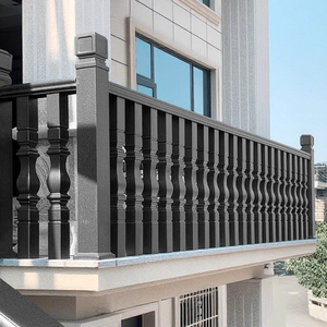 Barandilla y pasamanos de aluminio de estilo europeo moderno para escaleras exteriores, balcón, pistas de baile con color personalizado - Product Image 1