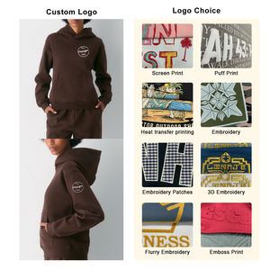 Pull d'hiver à capuche avec cordon de serrage Streetwear pull avec broderie de dessin animé personnalisé sweat à capuche en coton et polyester unisexe vente en gros - Product Image 2