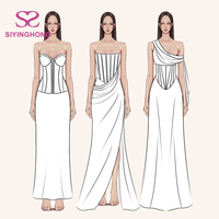 Fournisseur OEM/ODM personnalisé, grossistes en ligne de vêtements, robes de bal élégantes en strass et diamants, robes de soirée corset maxi