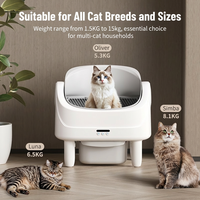 Bac à litière pour chat électrique auto-nettoyant de haute qualité, 75 L, blanc, facile à assembler, capacité XL, robot à litière avec sac et tapis