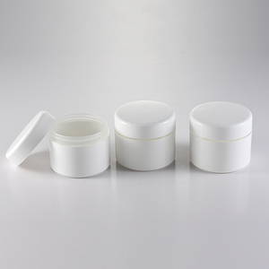 Customized cream container frosted white cosmetic jar plastic lotion jar packaging