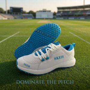 <span class=keywords><strong>Scarpe</strong></span> da Cricket con Tacchetti per Uomo, Suola in Gomma, Fodera Traspirante, Antiscivolo, Leggere, per Uso Interno ed Esterno - Product Image 2