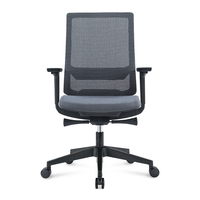 Chaise de bureau commerciale en gros, best-seller, chaise de direction ergonomique moderne en maille pivotante et réglable en hauteur, en acier inoxydable