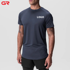 T-shirt sportiva sportiva sportiva sportiva in poliestere a girocollo e girocollo e girocollo da uomo con motivo stampa a maniche corte - Product Image 1
