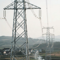 Tour de transmission de ligne électrique haute tension Tongyong (acier cornière) galvanisée à chaud, accessoires de télécommunication personnalisables