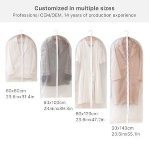 Housses à vêtements personnalisées avec logo, en PEVA, pour la protection des vêtements et le rangement dans le placard, housses de protection en plastique pour vêtements de créateur - Product Image 4
