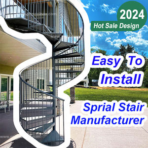 Design di Scale Rotonde da Esterno Salvaspazio con Ringhiera a Spirale Direttamente dalla Fabbrica di Scale di Foshan - Product Image 3