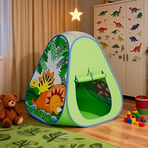Tente de jeu pliable pour enfants, respirante, intérieure et extérieure, avec motifs de dinosaures et d'unicorns, tente <span class=keywords><strong>pop</strong></span>-up pour cadeau de Noël ou d'Halloween - Product Image 1