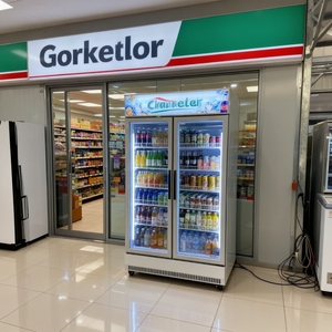 Vetrina Refrigerata Verticale Monotemperatura per Bevande con Controllo LED, Uso Commerciale, Installazione Sottobanco - Product Image 1